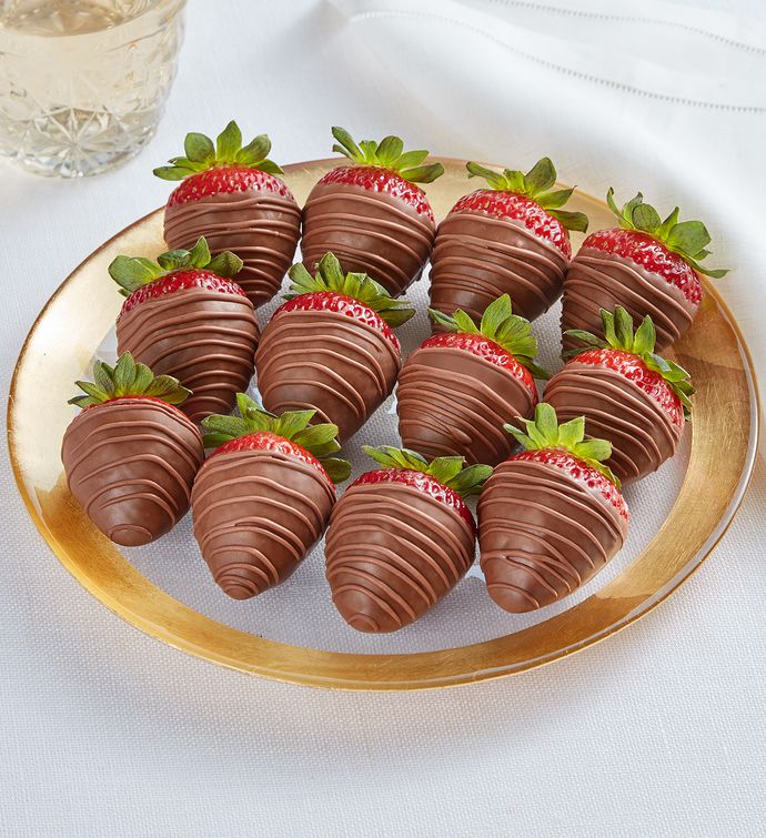 Milk Chocolate-Covered Strawberries &#8211; 12 Count